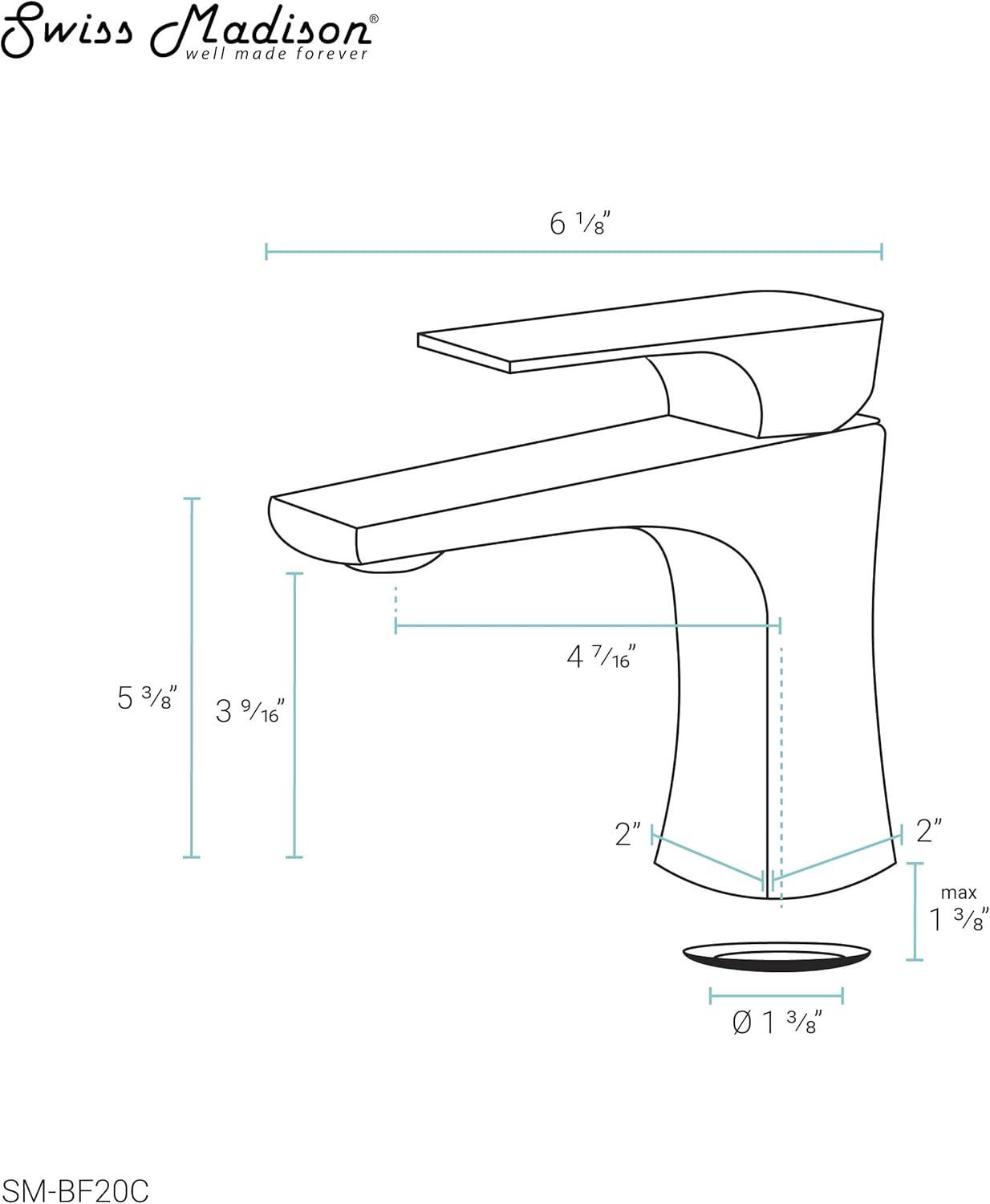 Monaco Single Hole, Single-Handle, Bathroom Faucet