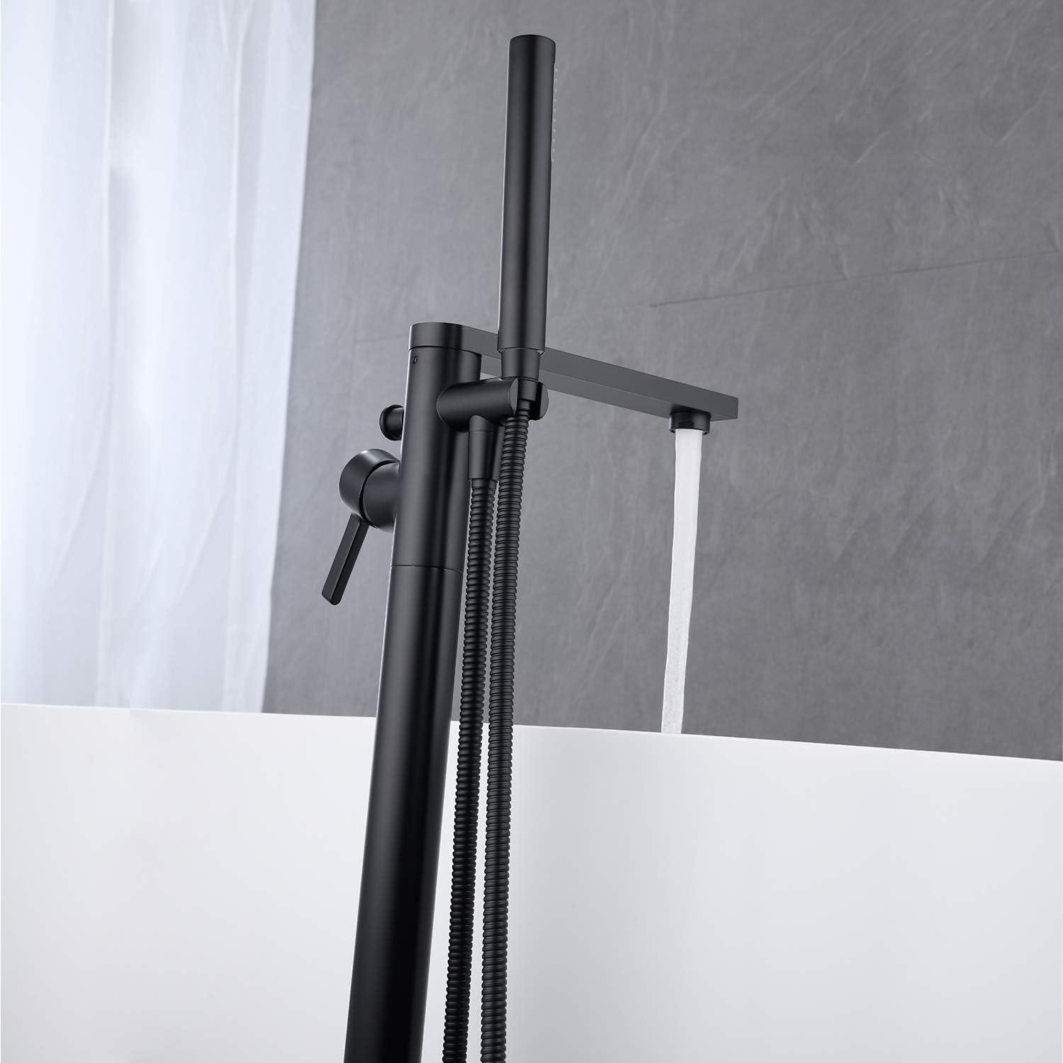 1 Handle Floor Clawfoot Tub Faucet with Diverter