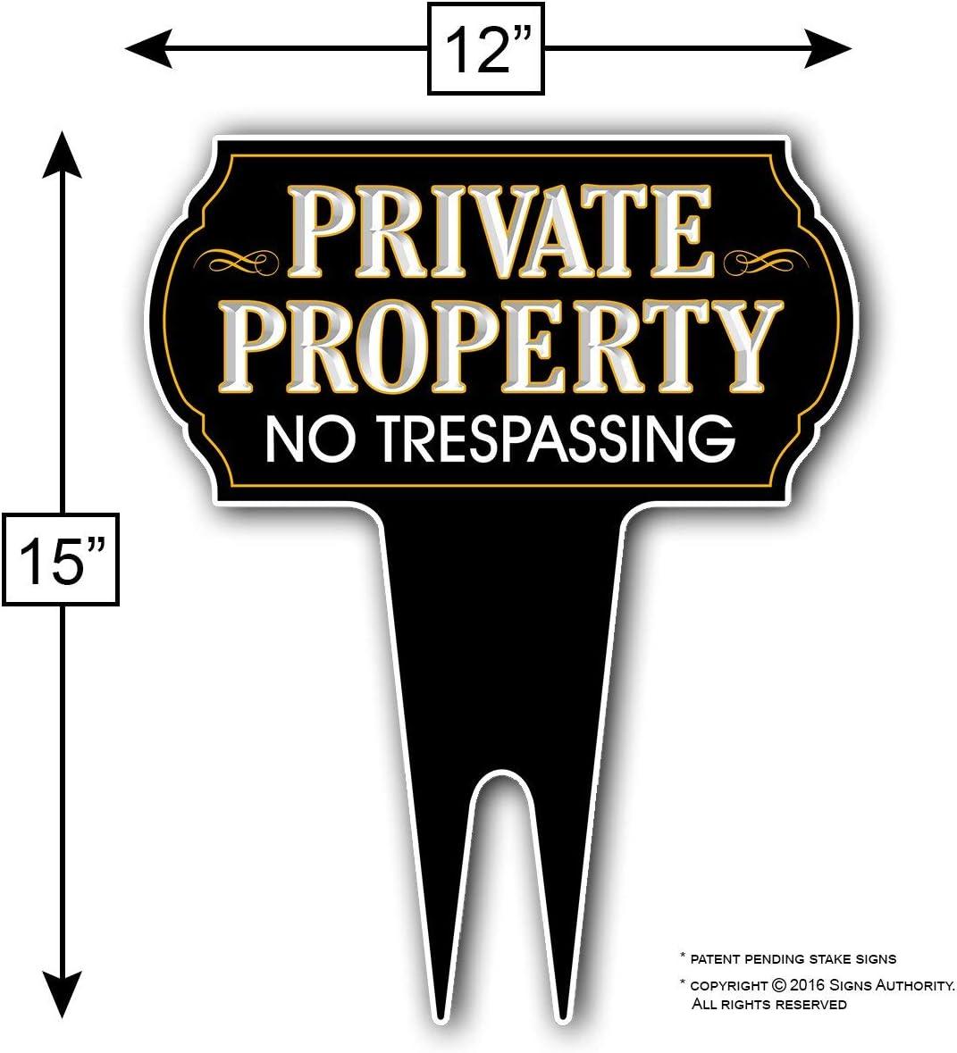 Heavy-Duty Black and White Aluminum Private Property Sign