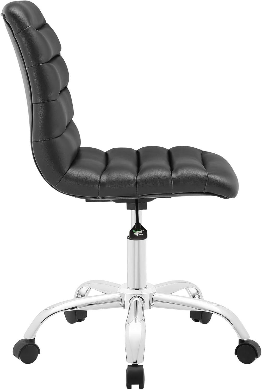 Ripple Armless Mid Back Vinyl Office Chair by Modway