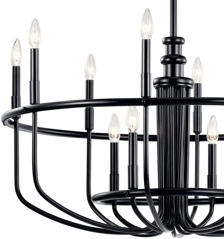 Capitol Hill 30.75" 12 Light Chandelier in Black