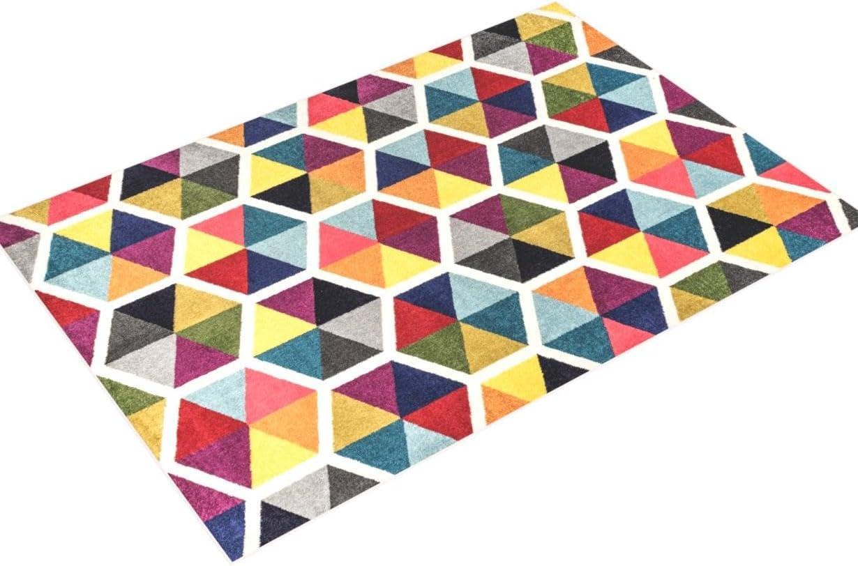 Maris Triangles Area Rug Off White - nuLOOM