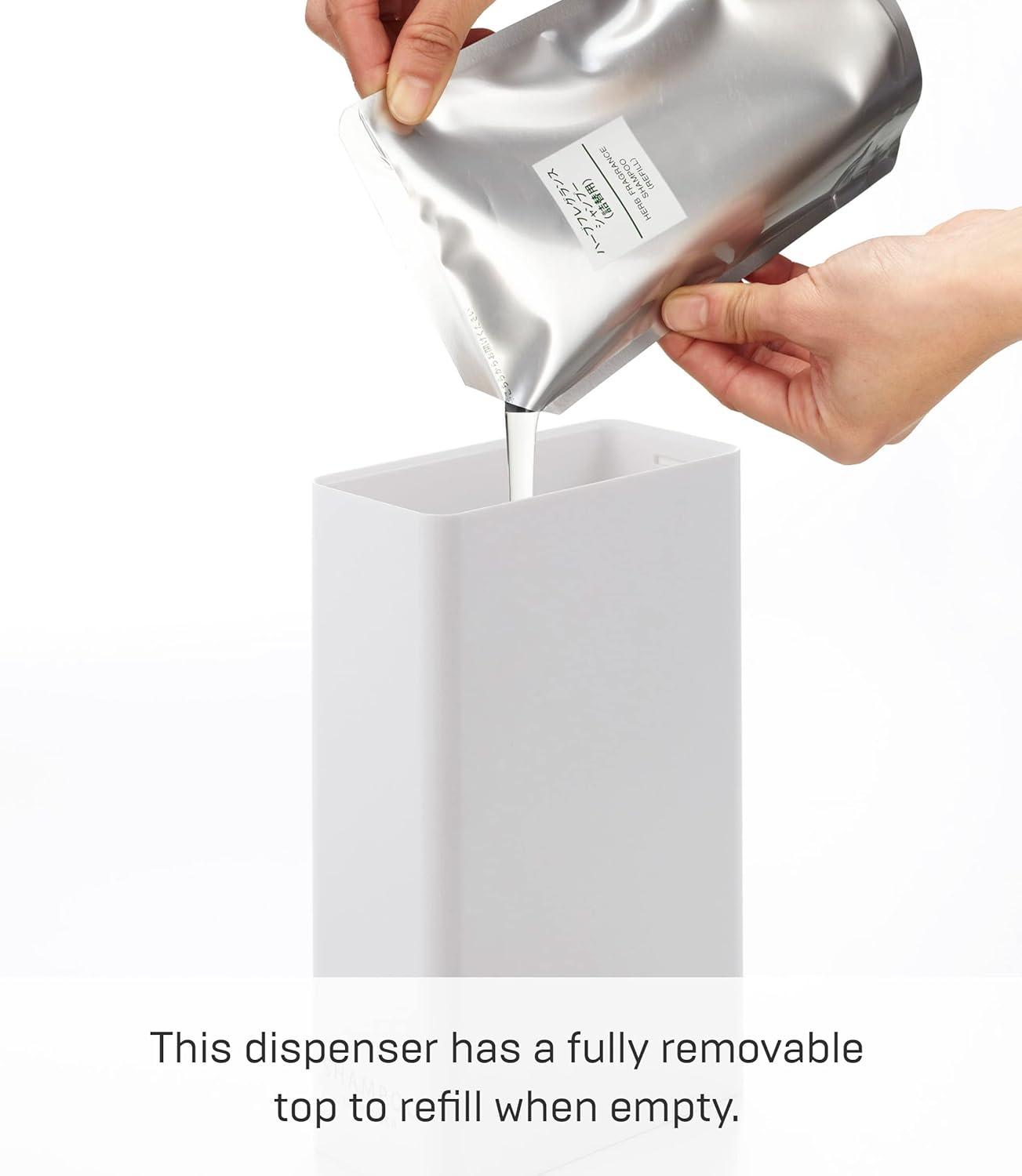 Yamazaki Home Yamazaki Home Dispenser, Contemporary Bottle Pump For Shower, 24 fluid oz., 700 ml
