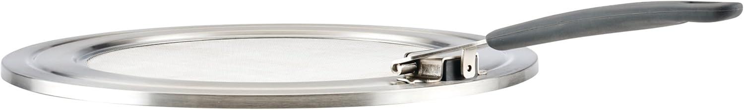 Circulon Circulon Universal Splatter Guard Mesh Grease Cover For Pots And Pans Protects Stove, Countertop, And Kitchen From Oil When Frying, 13 Inch, Stainless Steel