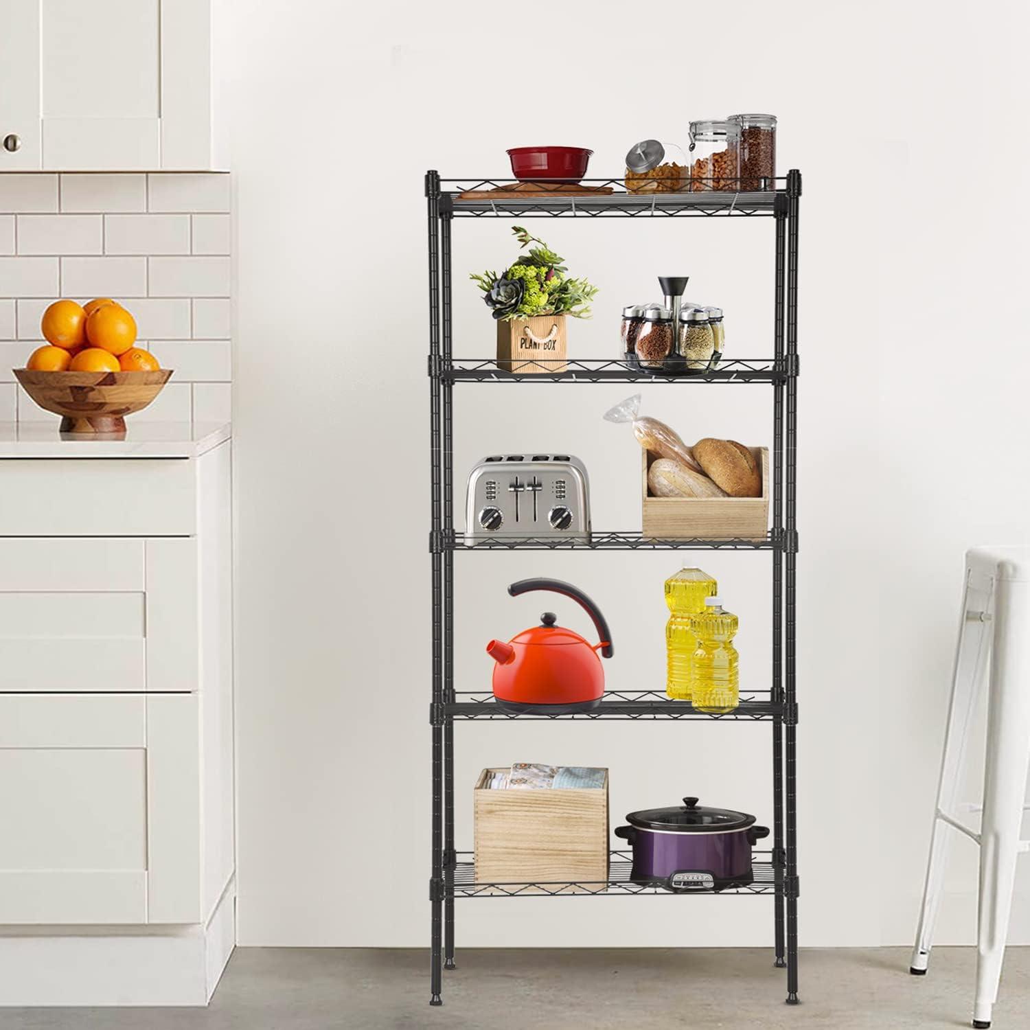 Lorelia Adjustable Wire Shelving Storage Shelves Heavy Duty Rack Unit For Kitchen Office