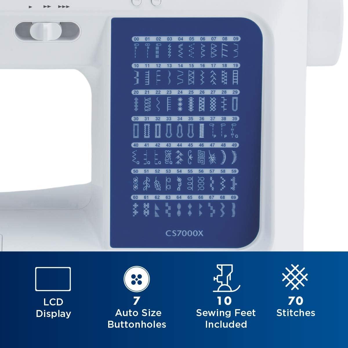 Brother CS7000X 70-Stitch Computerized Sewing and Quilting Machine with Wide Table