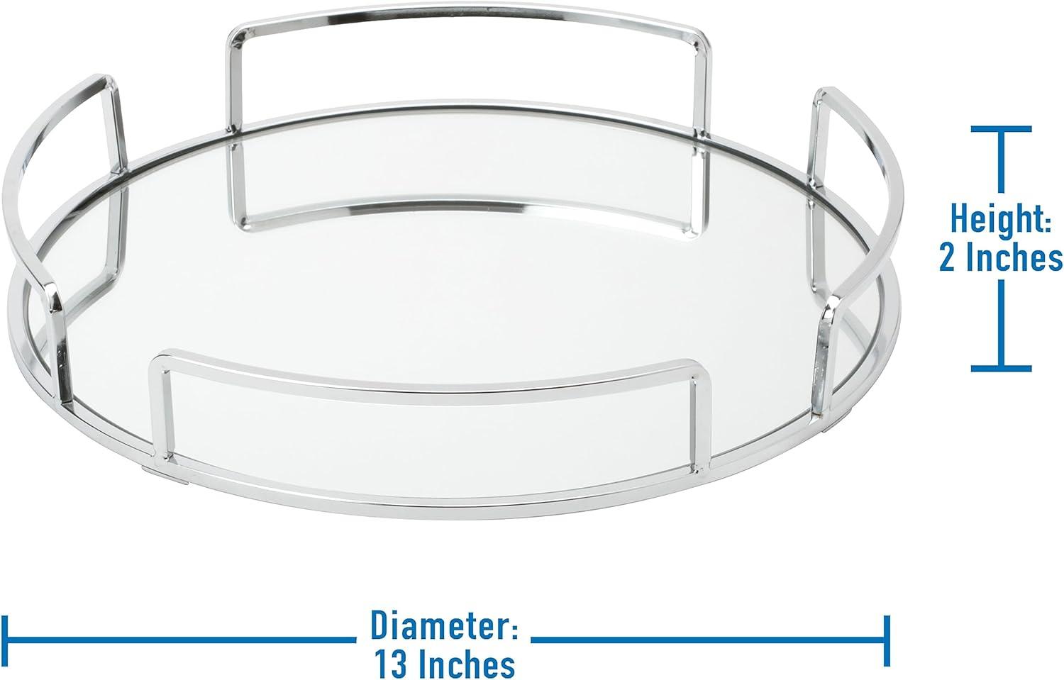 Modern Round Design Bathroom Tray Chrome - Home Details