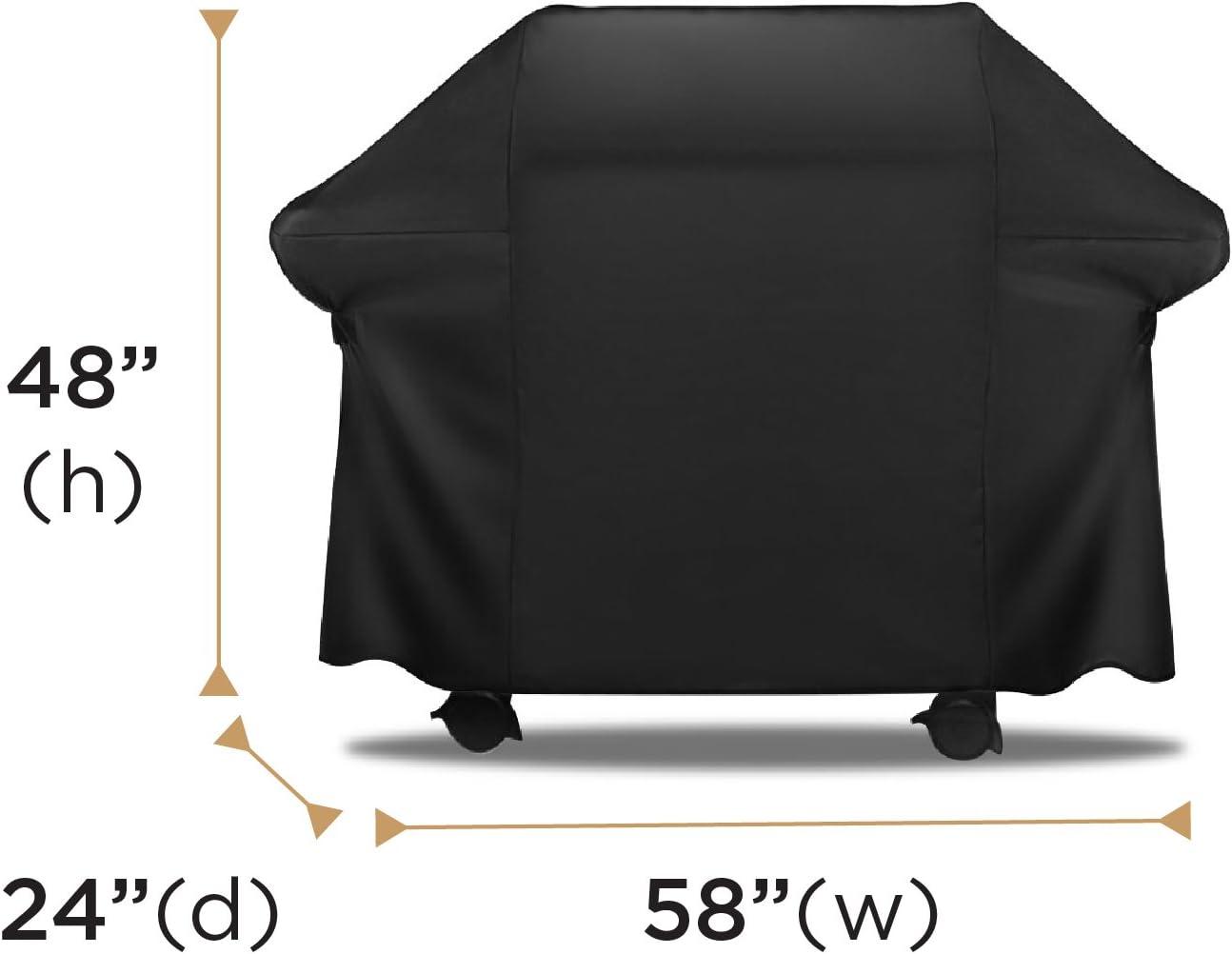 Heavy Duty Black Waterproof BBQ Grill Cover