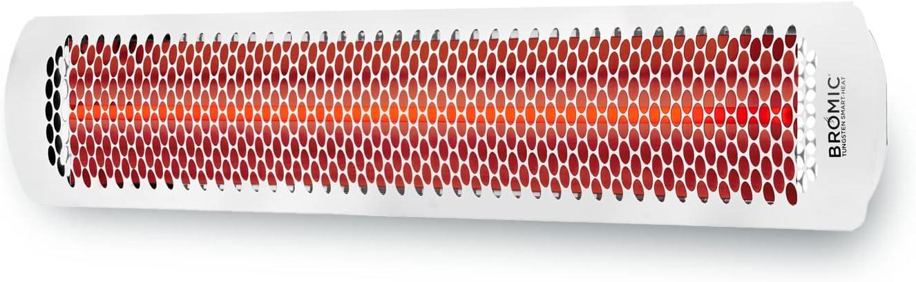 Bromic Heating  White Tungsten Smart-Heat Electric Outdoor Patio White Heater - 220-240V - 6000W