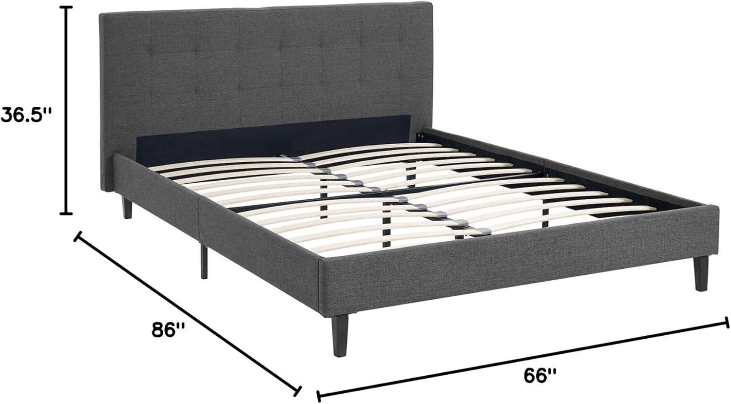 Modway Linnea Queen Fabric Bed - Grey