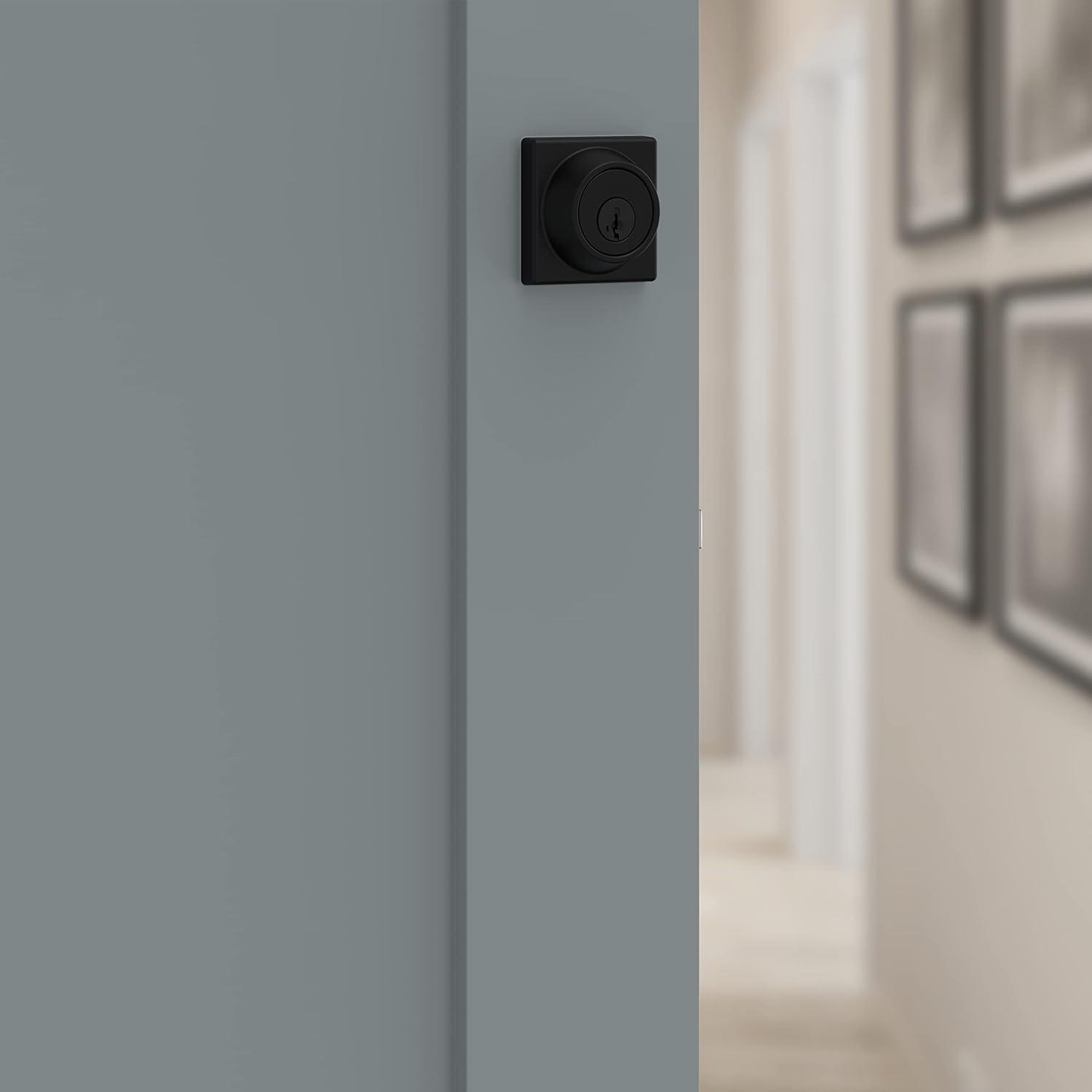 Single Cylinder Deadbolt with Square Rosette