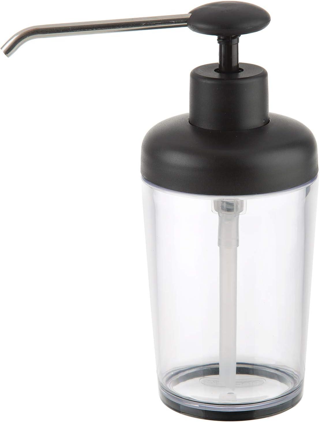 Clear and Black 14 Ounce Soap Pump Dispenser