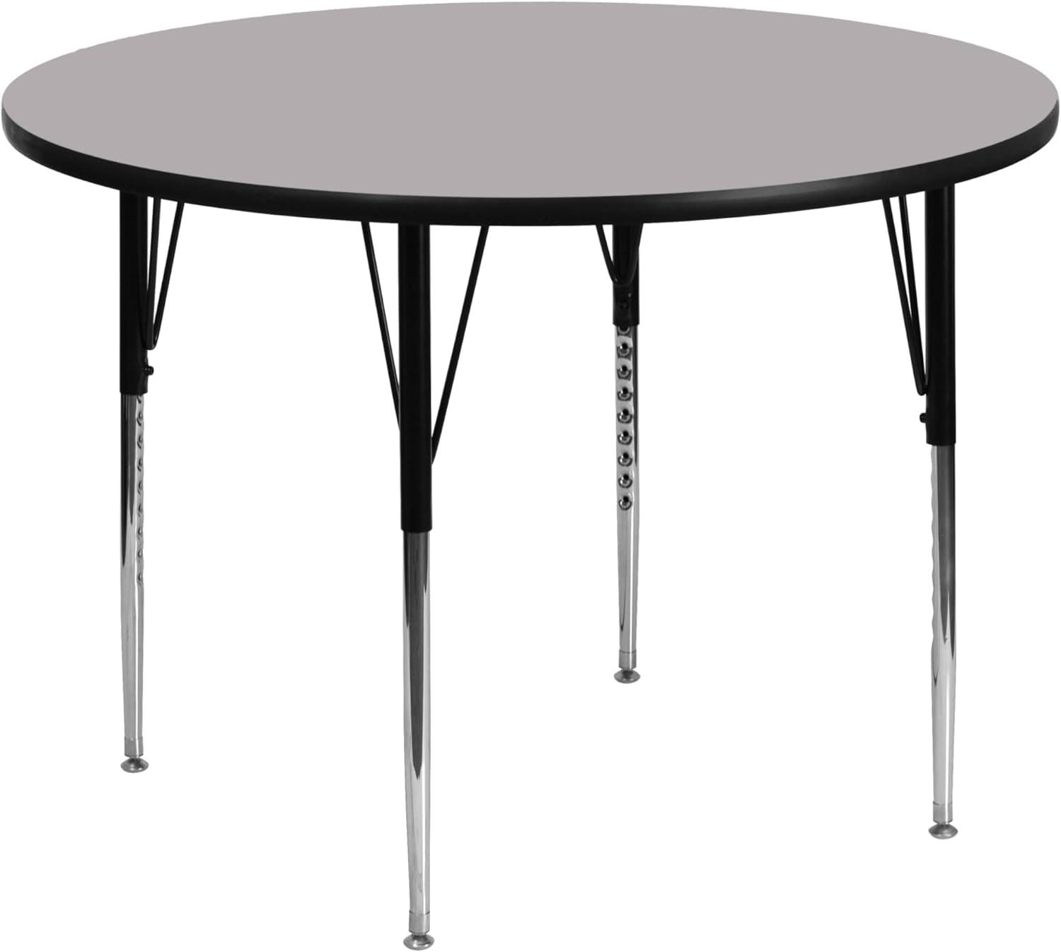 Flash Furniture 42'' Round Thermal Laminate Activity Table - Standard Height Adjustable Legs