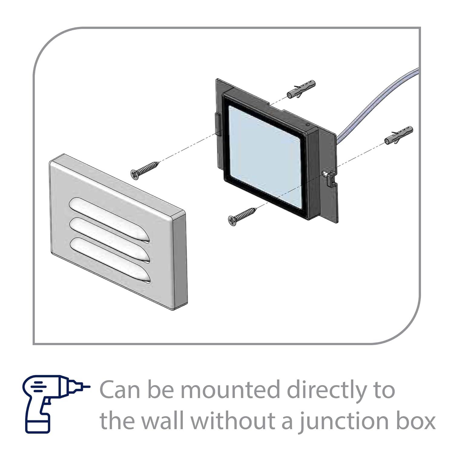 WAC Landscape Lighting Low Voltage Integrated LED Metal Step Light