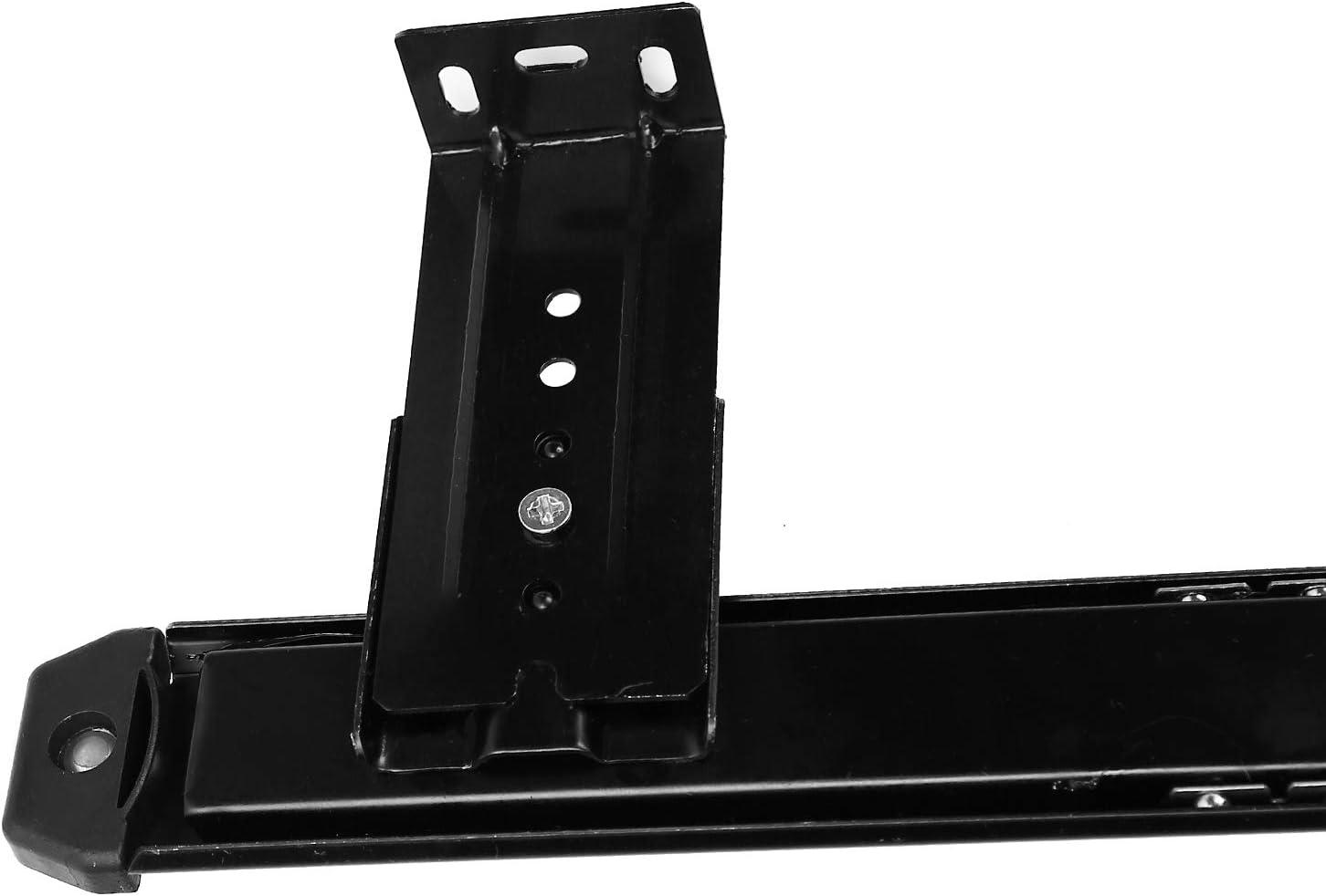 Keyboard Slide, KINJOEK 14 Inch 2 PCS Heavy Duty Ball Bearing Slides, Computer Drawer Tray Accessories, Cabinet Furniture Rails Rack with Adjustable Height Bracket and Screws, Black