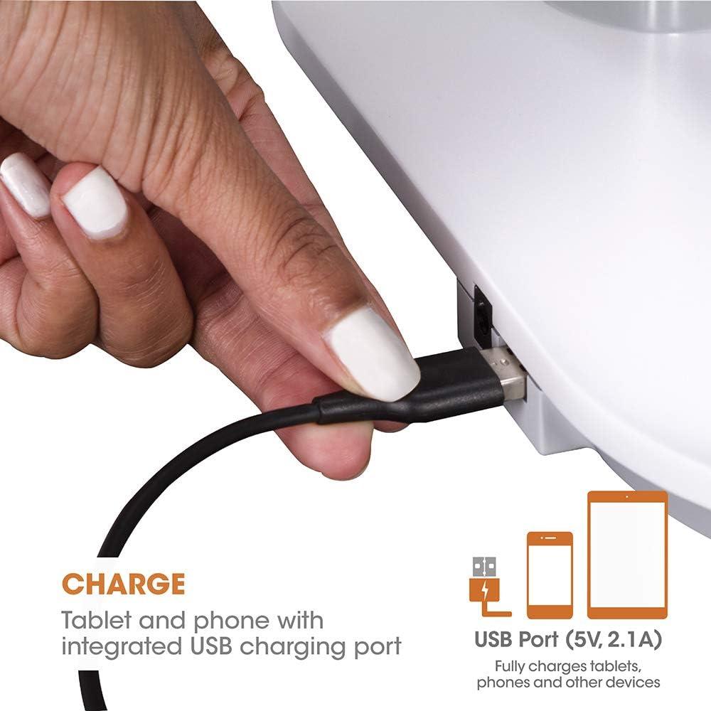 ClearSun LED Countertop Makeup Mirror with Wireless Charging