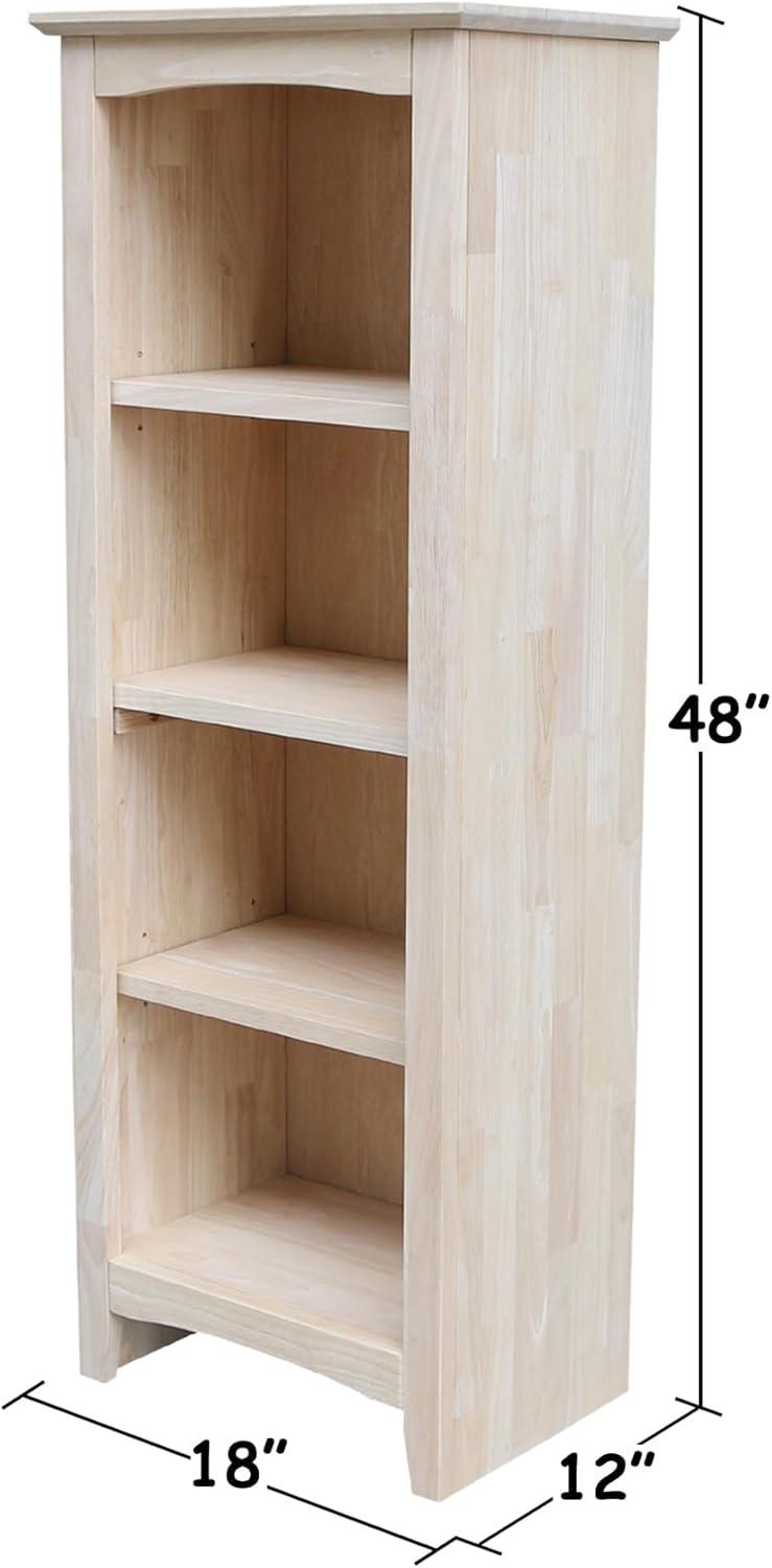 Shaker Bookcase Unfinished Brown - International Concepts