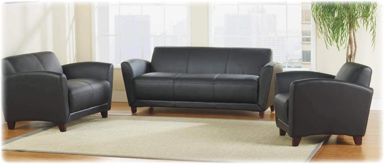 Accession Faux Leather 75'' Reception Sofa