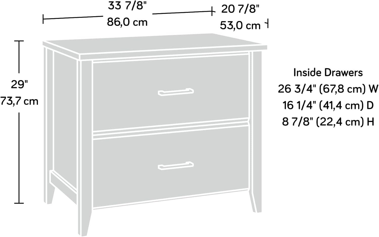 Laurel Oak 2-Drawer Legal Size Lateral File Cabinet