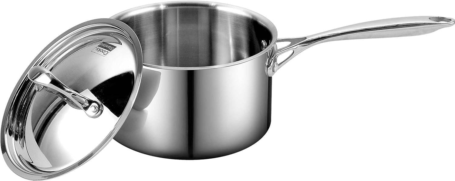 3-Quart Stainless Steel Tri-Ply Clad Saucier with Lid