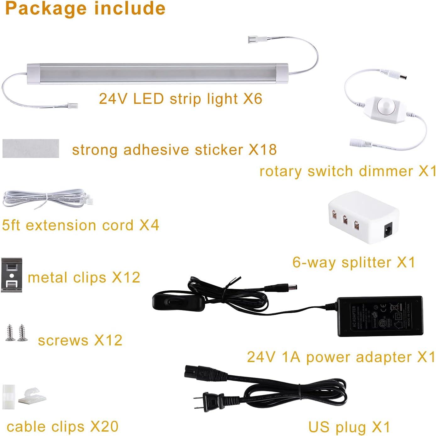 Warm White 12-Inch LED Under Cabinet Light Kit