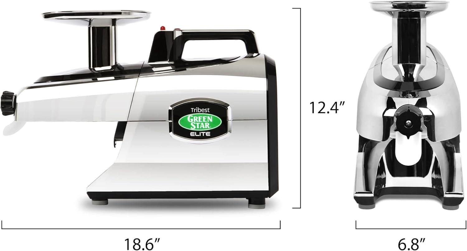 Tribest Greenstar Elite Jumbo Twin Gear Slow Masticating Juicer – Silver