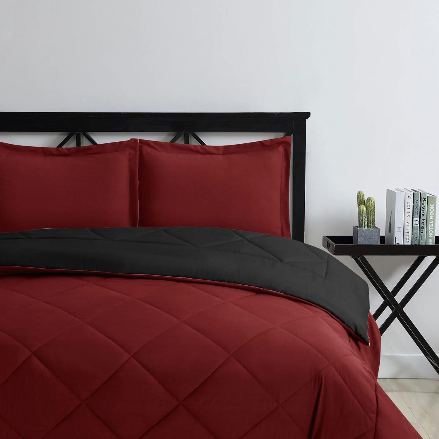 1800 Series Reversible Down-Alternative Comforter Set