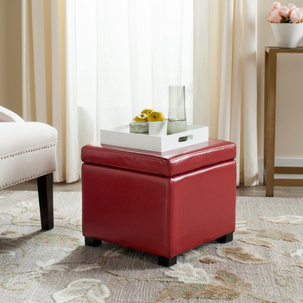 Kamyra Faux Leather Ottoman