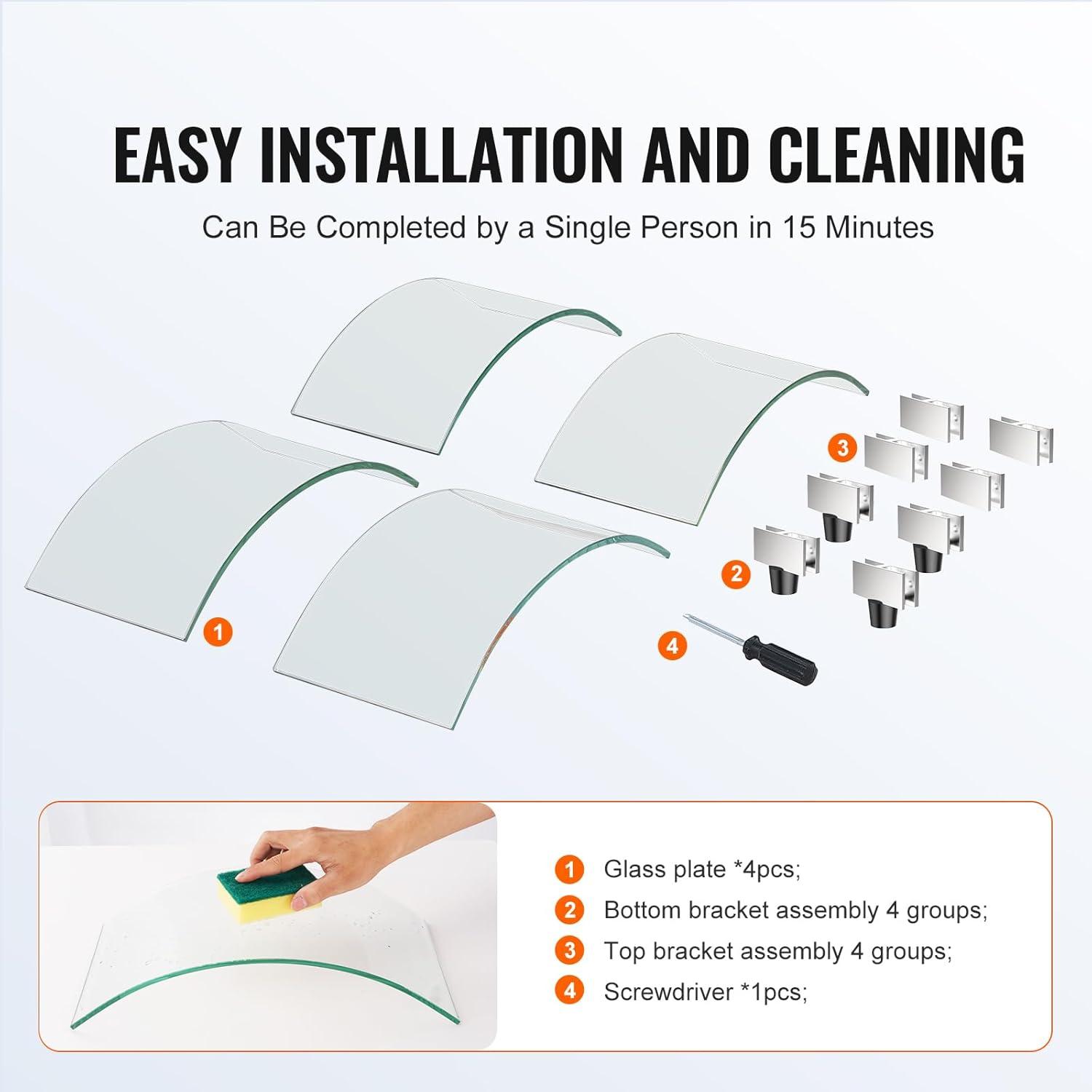 VEVOR Circle Stainless Steel Fire Pit Accessory (Set of 4)