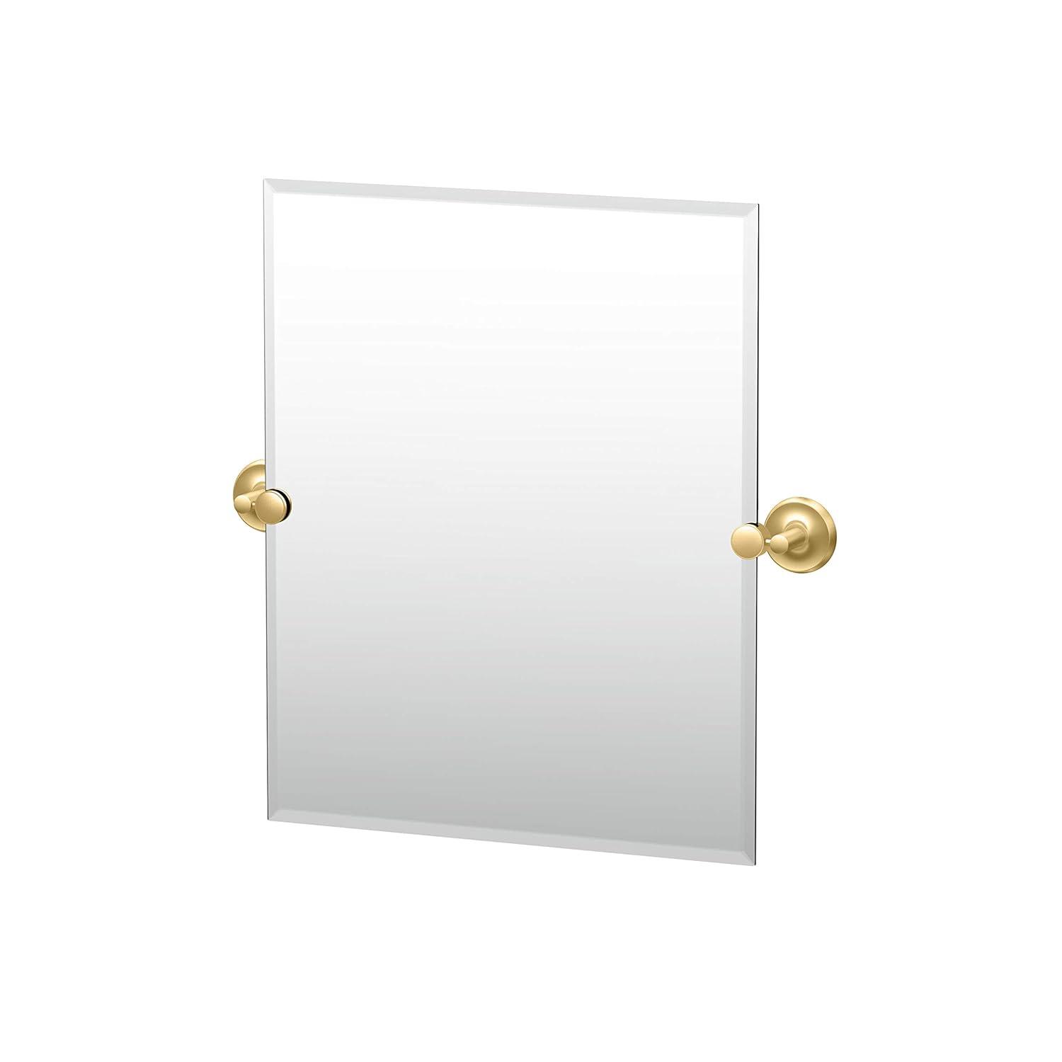 Designer II Frameless Rectangle Bathroom Vanity Mirror | Pivoting (Tilts) and Beveled Mirror