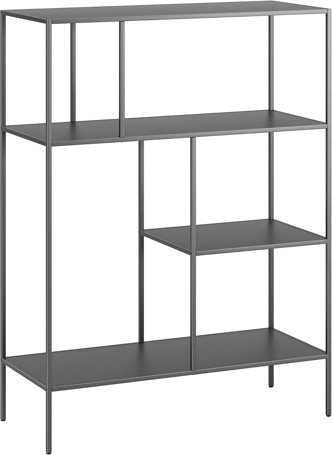 48" Tall Gunmetal Gray Bookcase - Henn&Hart