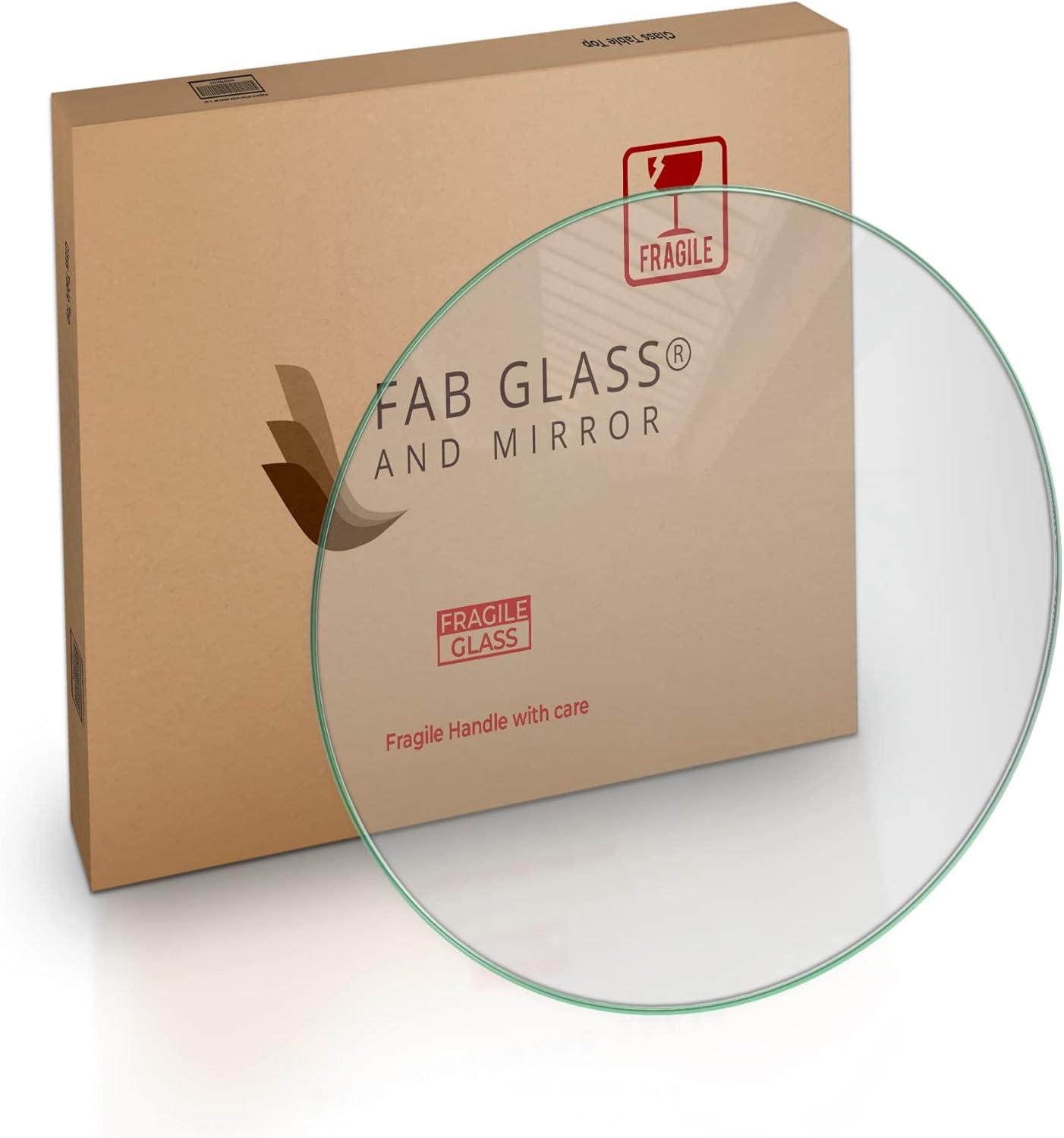 Fab Glass and Mirror Round 0.5 in. Thick Ogee Polish Tempered Glass Table Top