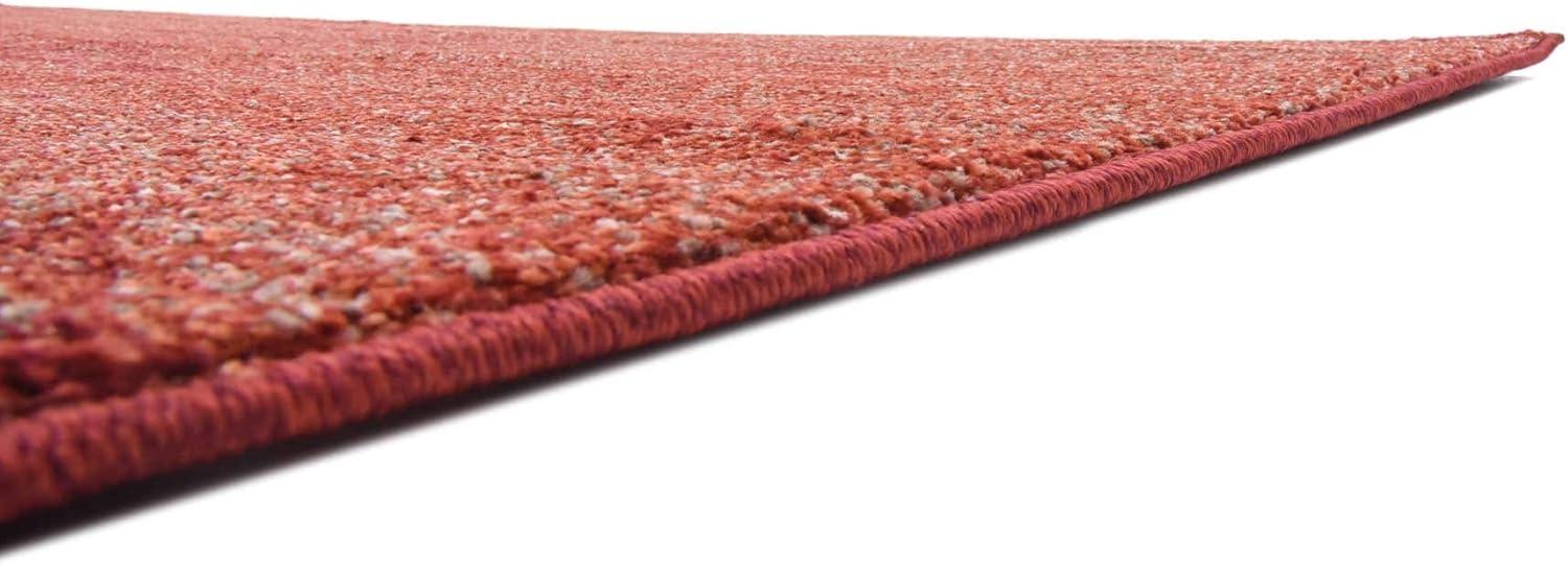 Terracotta Square Tufted Stain-Resistant Area Rug