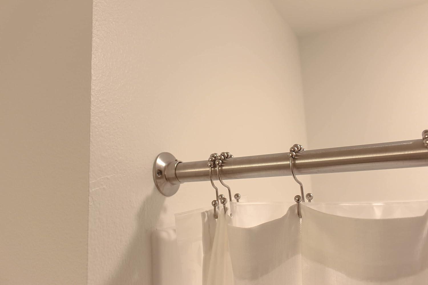 Design House Stainless Steel Shower Rod in Satin Nickel 60 Inch