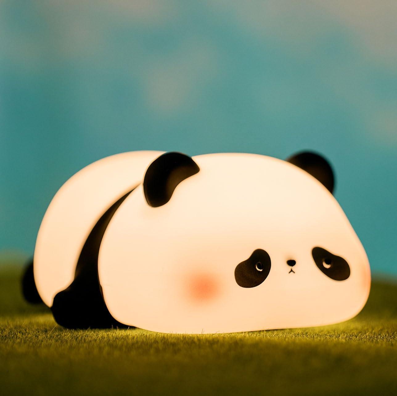 Cute Rechargeable Silicone Panda Night Light for Kids