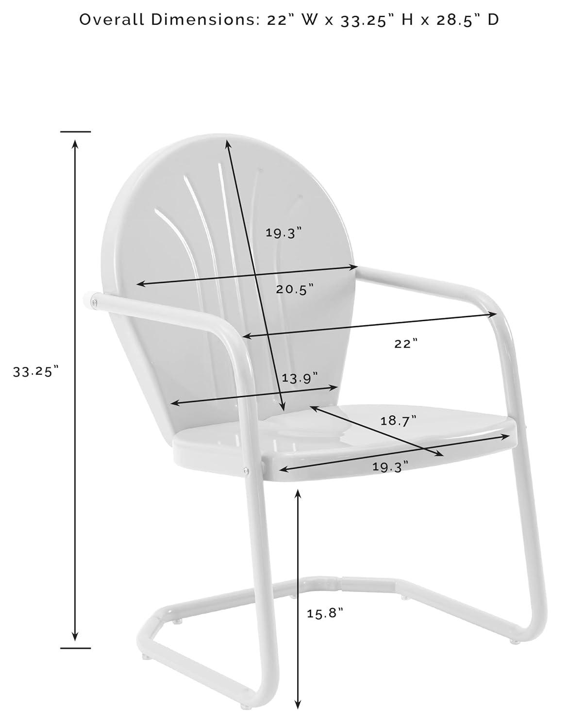 Griffith Metal Chair in White Finish