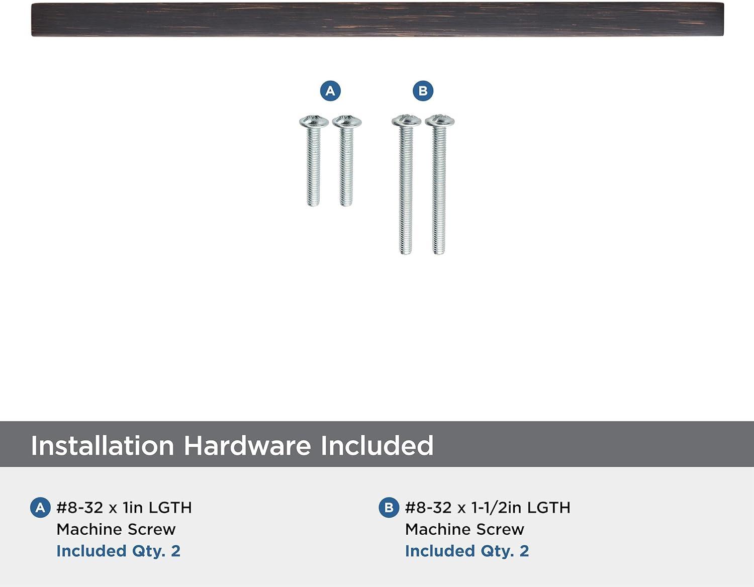 Monument 7-9/16 inch (192mm) Center-to-Center Polished Nickel Cabinet Pull