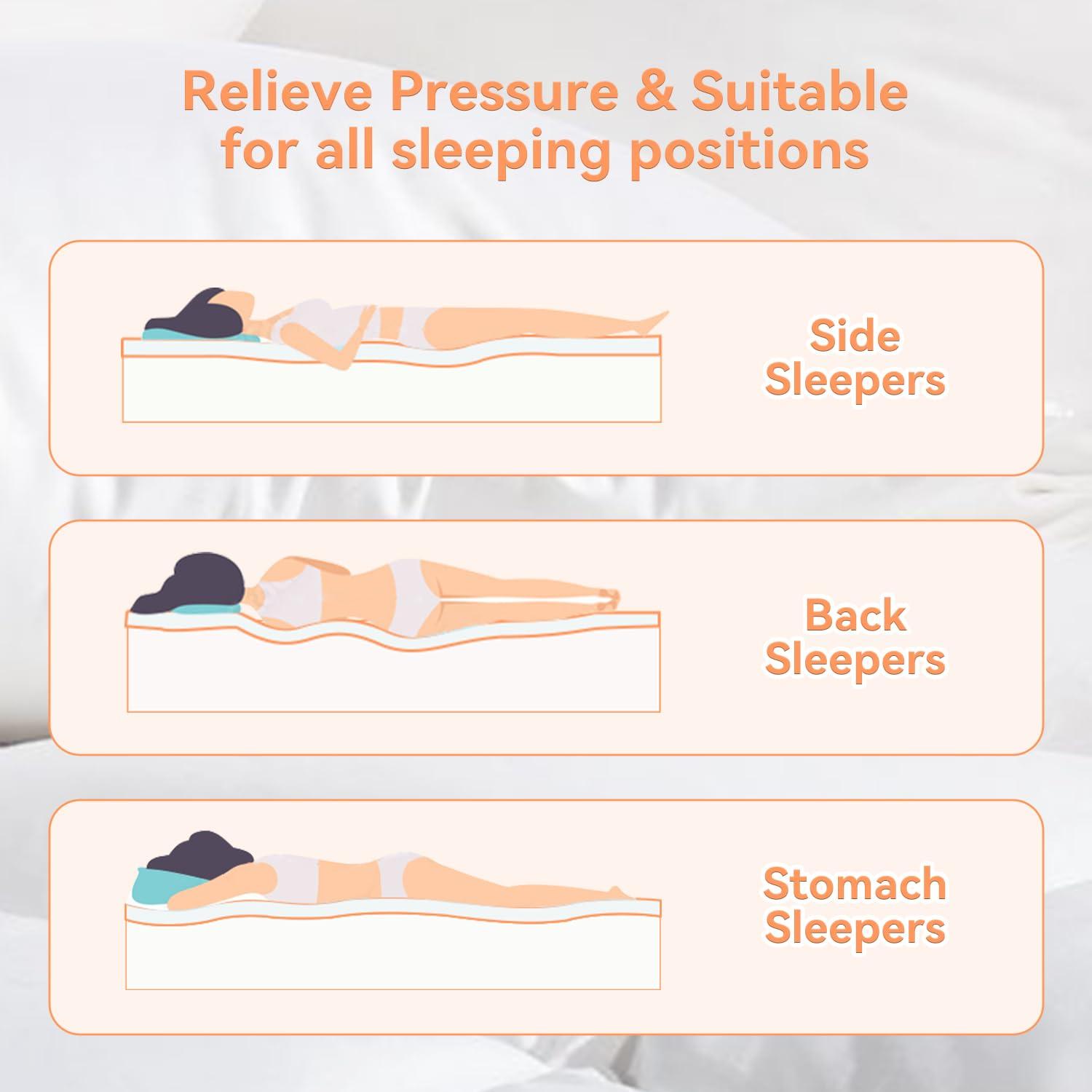 Queen Mattress Topper for Back Pain Relief, Extra Thick Pillow Top Plush Mattress Pad with Deep Pocket, Soft Pillowtop Queen Size Bed Toppers Filled Fluffy Down Alternative, White