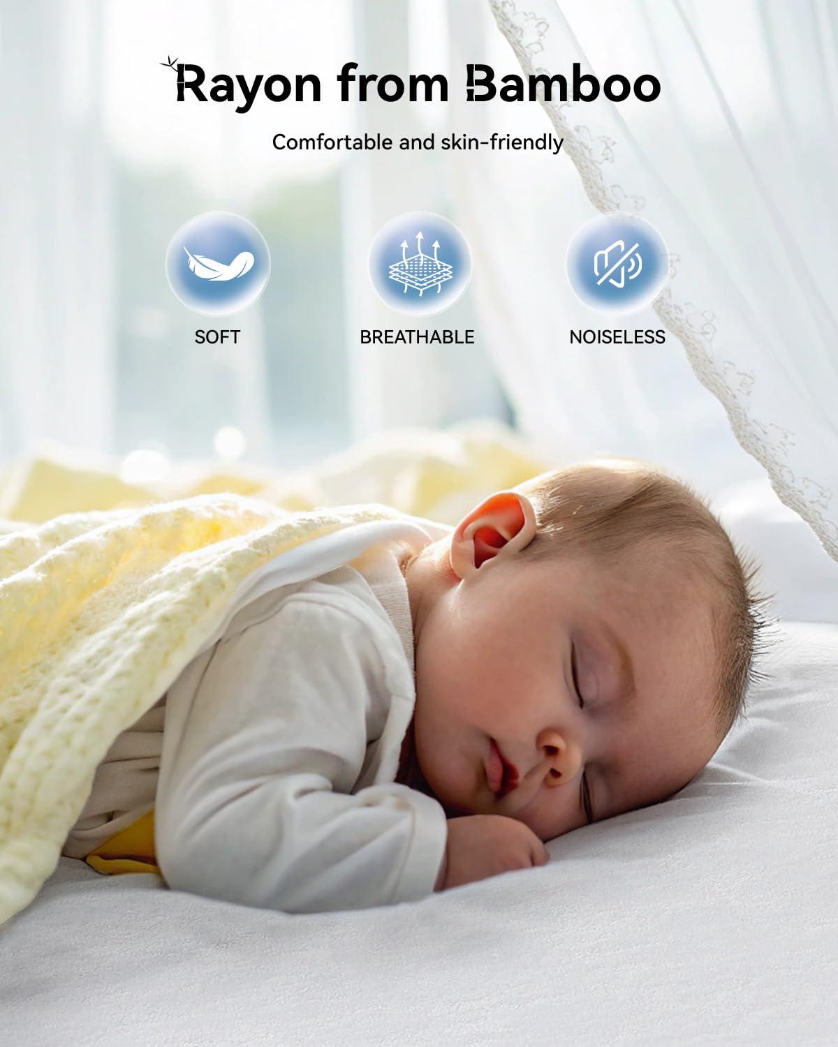 King Size Cooling Waterproof Mattress Protector Pad Cover, Breathable Fitted Sheet Style Deep Pocket-Noiseless,Vinyl,PVC Free,Waterproof Bed Matress Cover Washable for Home, Bedroom, Hotel