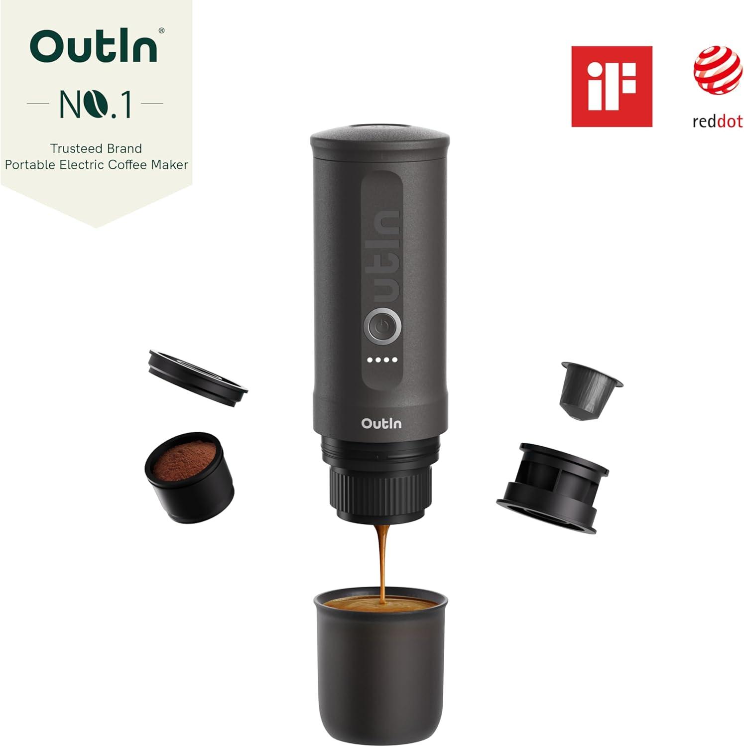 OutIn Nano Portable Electric Espresso Machine Space Gray