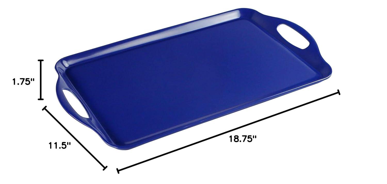 Reston Lloyd Multi-Purpose 18" Rectangle Melamine Plastic Handled Tray