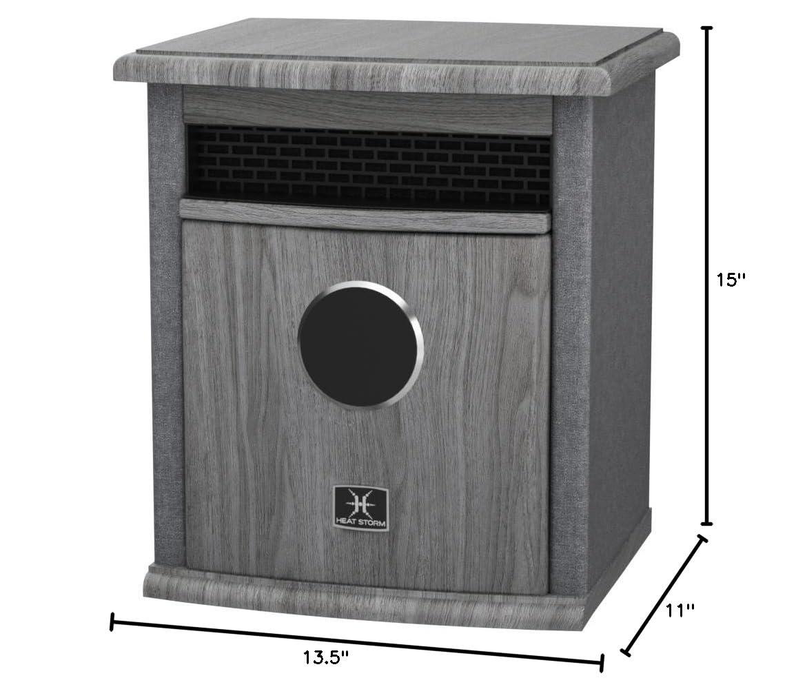 Heat Storm Heat Storm 1500 Watt 5200 BTU Electric High Efficiency Cabinet Space Heater with Adjustable Thermostat , Remote Included and with Digital Display