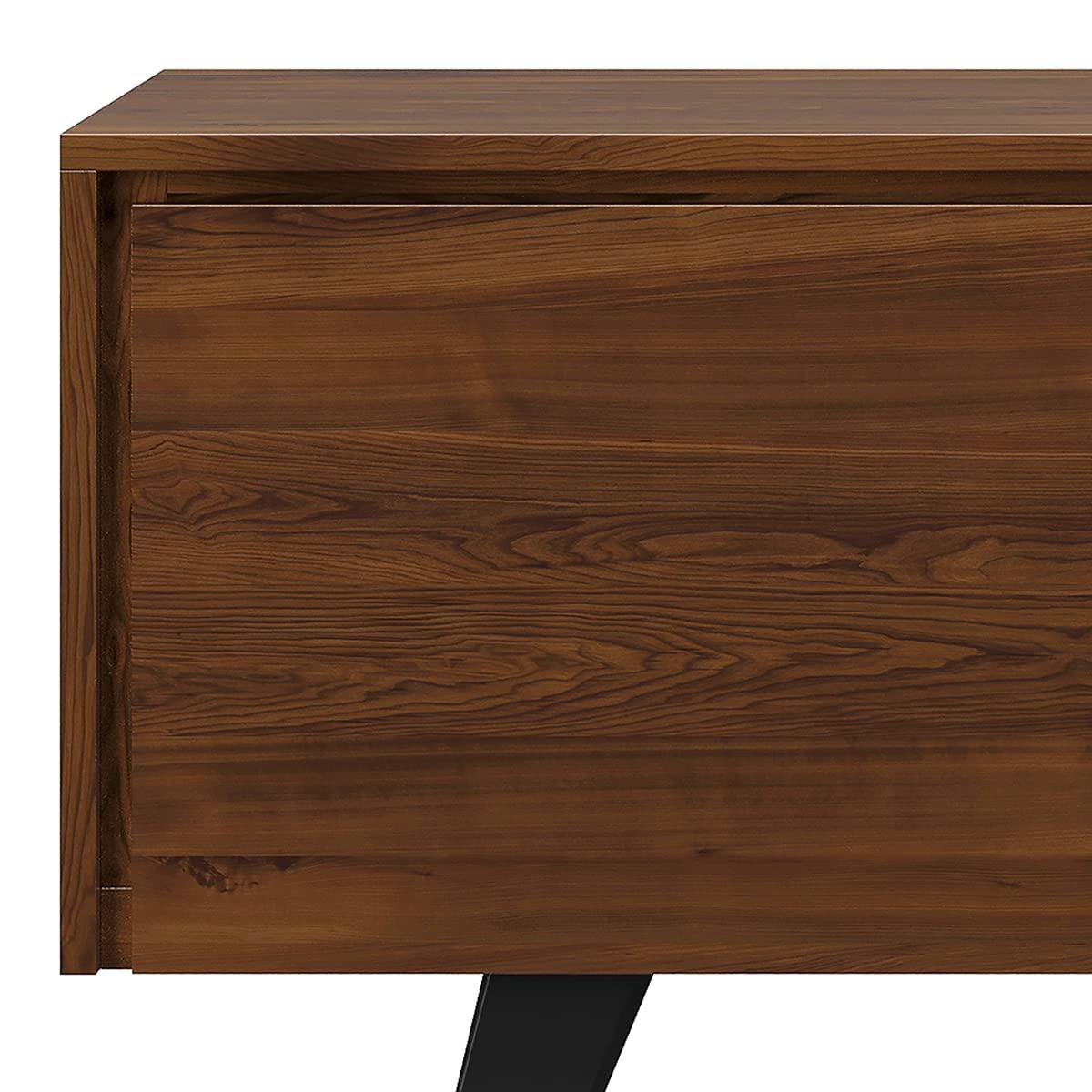 Simpli Home Lowry 63"W Solid Wood Modern Industrial TV Stand for TVs up to 70" with Storage
