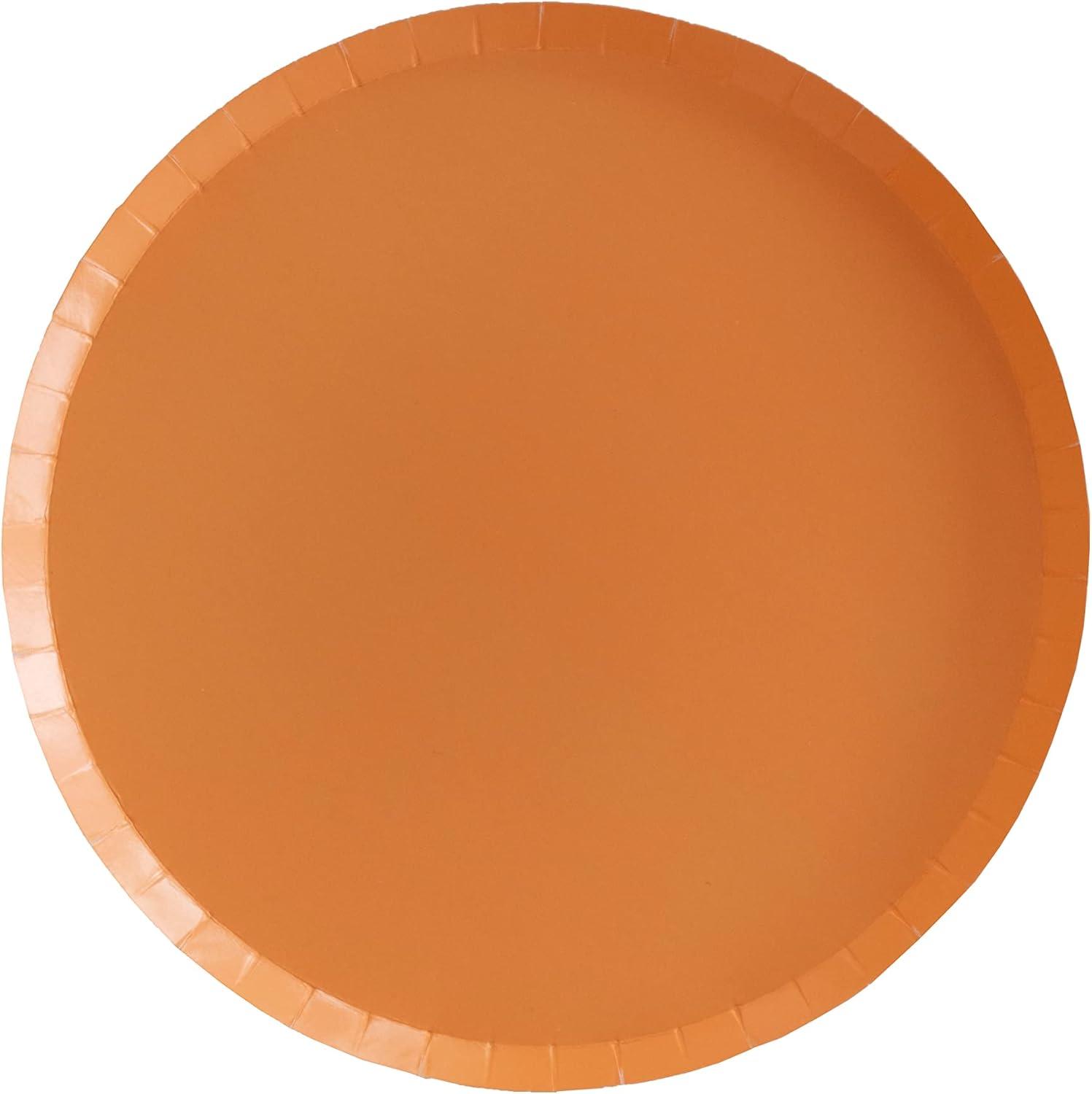 Apricot Orange 8" Paper Dessert Plates - Pack of 8