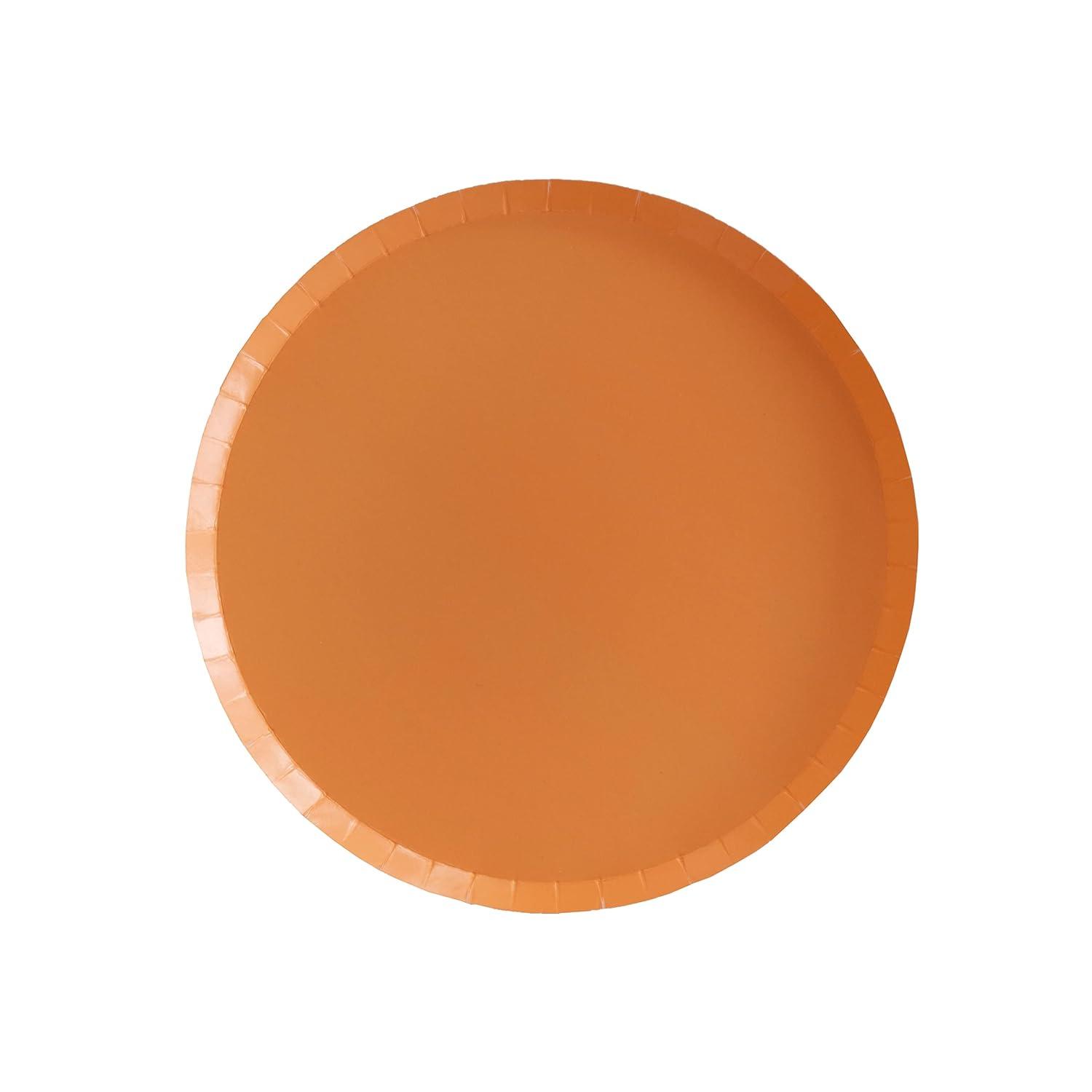 Apricot Orange 8" Paper Dessert Plates - Pack of 8