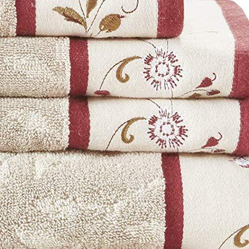 6pc Monroe Embroidered Cotton Jacquard Towel Set - Madison Park