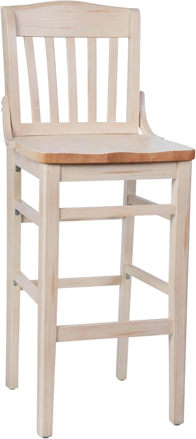 Flash Furniture HERCULES Series School House Back Walnut Wood Restaurant Barstool