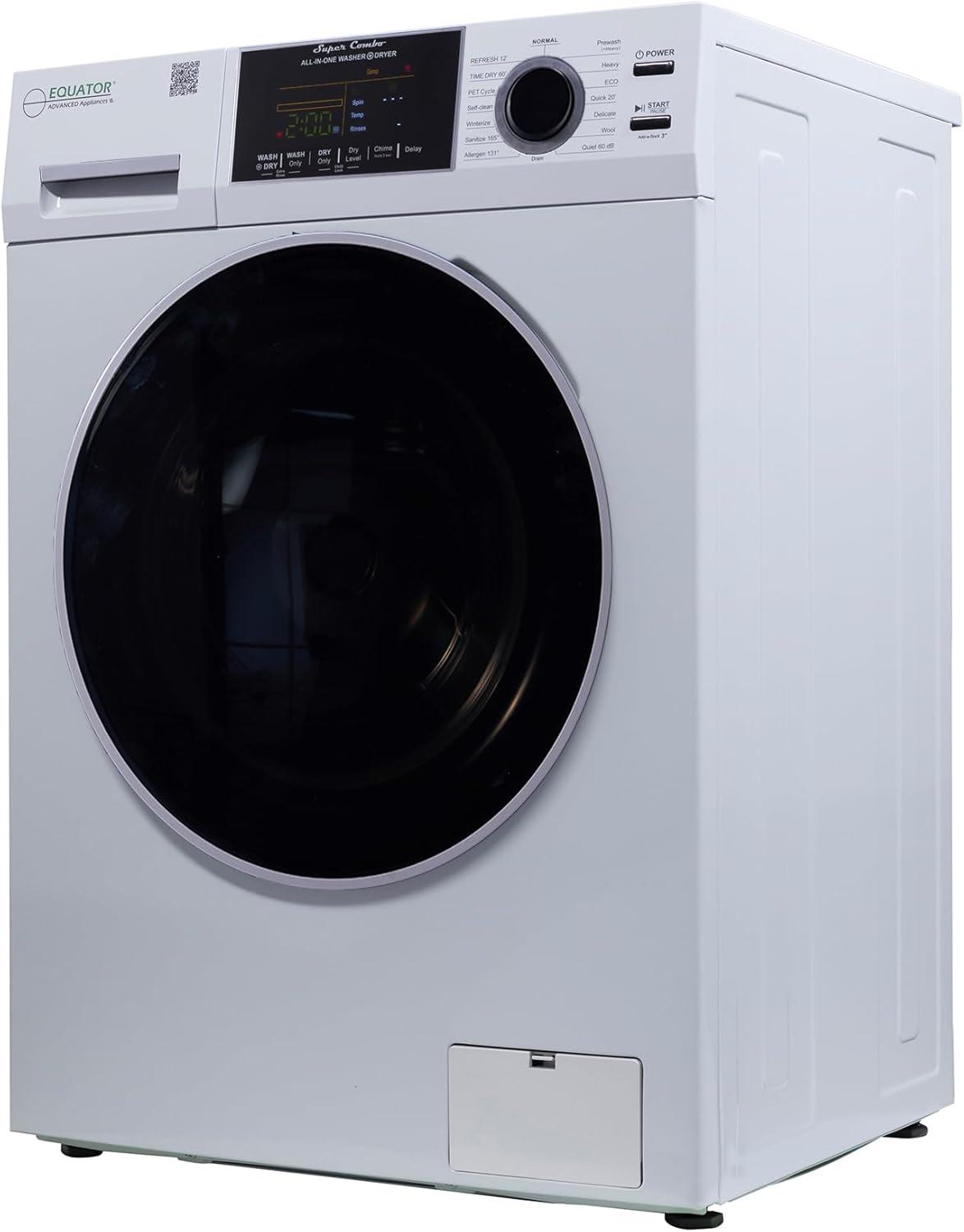 All-in-one Washer Dryer Ventless FULLY BUILTIN 0-CLEARANCE 1.62cf/15lbs 110V 1400RPM