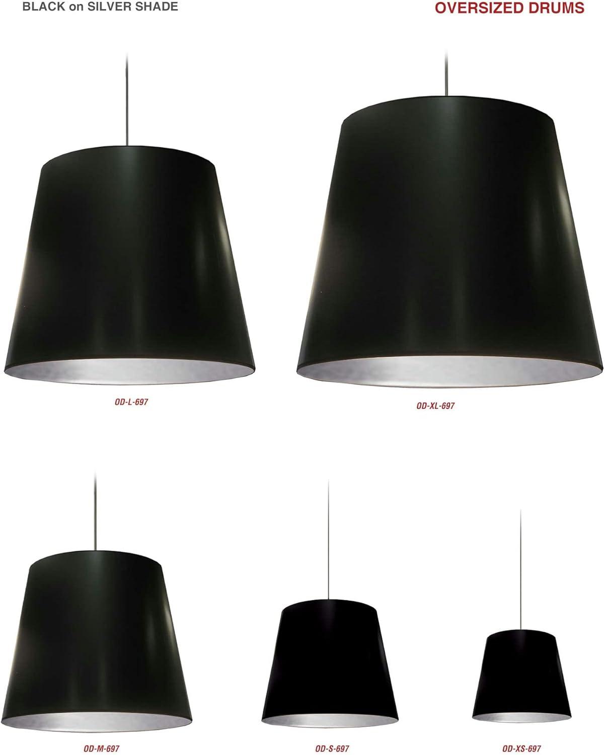 Dainolite Od-L Oversized Drum 26" Wide Pendant - Black