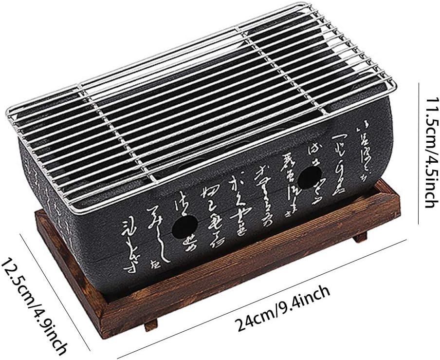 Compact Charcoal Japanese Style Stainless Steel BBQ Grill